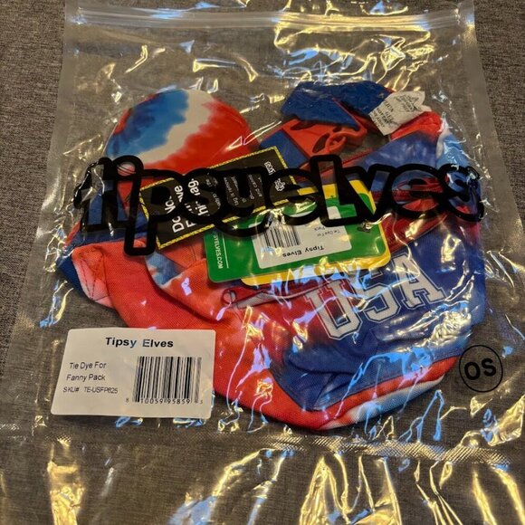 Tipsy Elves American Flag Fanny Pack with Drink Holder - Picture 6 of 7